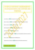 CCIFP ACCOUNTING AND REPORTING EXAM QUESTIONS AND ANSWERS 2026 VERIFIED&period;