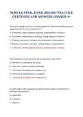 NURS 143 FINAL EXAM 2026-2027 PRACTICE QUESTIONS AND ANSWERS GRADED A&plus;