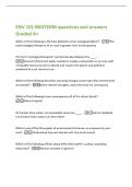 ENV 101 MIDTERM questions and answers  Graded A&plus; 