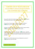 CERTIFICATE IN TRAVEL HEALTH EXAM PREP CTH EXAM QUESTIONS AND ANSWERS 2026 VERIFIED&period;