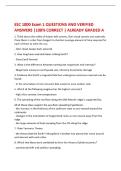 ESC 1000 Exam 1 QUESTIONS AND VERIFIED  ANSWERS &vert;100&percnt; CORRECT &vert; ALREADY GRADED A 