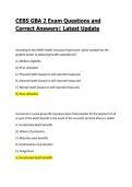 CEBS GBA 2 Exam Questions and Correct Answers&vert; Latest Update