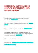 BMS 300 EXAM 4 LECTURE&sol;E-BOOK COMPLETE QUESTIONS WITH 100&percnt; CORRECT ANSWERS 