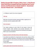 Medical-Surgical RN A Prophecy Relias Exam &vert;&vert;&vert; Most Recent  Exam 2026 Actual Complete Real Exam Questions And Correct  Answers &lpar;Verified Answers&rpar; Already Graded A&plus; &vert;Guaranteed  Success&excl;&excl; Newest Exam &vert; Just Released&excl;&excl;