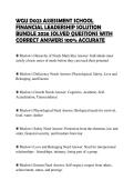 WGU D023 ASSESSMENT SCHOOL FINANCIAL LEADERSHIP SOLUTION BUNDLE 2026 SOLVED QUESTIONS WITH CORRECT ANSWERS 100&percnt; ACCURATE