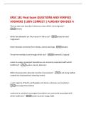 ERSC 181 Final Exam QUESTIONS AND VERIFIED  ANSWERS &vert;100&percnt; CORRECT &vert; ALREADY GRADED A 