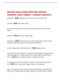 ERSC181 Week 6 QUESTIONS AND VERIFIED  ANSWERS &vert;100&percnt; CORRECT &vert; ALREADY GRADED A 