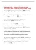 ERSC181-Week 5 QUESTIONS AND VERIFIED  ANSWERS &vert;100&percnt; CORRECT &vert; ALREADY GRADED A 