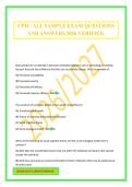 CPH - ALL SAMPLE EXAM QUESTIONS AND ANSWERS 2026 VERIFIED&period;