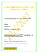 CPH EXAM PRACTICE QUESTIONS AND ANSWERS 2026 VERIFIED