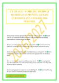 CT 125 AGG - SAMPLING HIGHWAY MATERIALS &lpar;APPENDIX A&rpar; EXAM QUESTIONS AND ANSWERS 2026 VERIFIED&period;