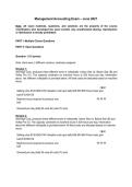 Oude tentamen &plus; oefentrainingen Management Accounting