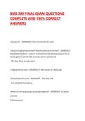 BMS 300 FINAL EXAM QUESTIONS COMPLETE AND 100&percnt; CORRECT ANSWERS