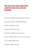 BMS 300 FINAL EXAM QUESTIONS COMPLETE AND 100&percnt; VERIFIED ANSWERS