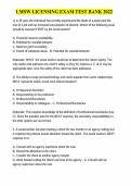 TEST BANK FOR LMSW LICENSING EXAM 2026 &lpar;QUESTONS AND ANSWERS&rpar;