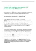 Florida Private Investigator Exam questions and  answers Graded A&plus;&vert; 2026 Updated 