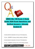 BIO 108 Exam 2 Study Guide UMKC 2026 220 Questions &ndash; Metabolism Photosynthesis Cell Cycle Enzymes Answers&comma; Biology University of Missouri&ndash;Kansas City