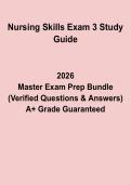 Nursing Skills Exam 3 Study Guide &vert; Questions & Answers PDF