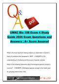 BIO 108 Exam 4 Study Guide UMKC 2026 200 Questions &ndash; Evolution Natural Selection Genetics Speciation Answers&comma; Biology University of Missouri&ndash;Kansas City