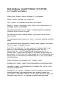 BMS 300 EXAM 3 QUESTIONS WITH VERIFIED ACCURATE ANSWERS
