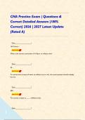CNA Practice Exam &vert; Questions & Correct Detailed Answers &vert;100&percnt; Correct&rpar; 2026 &vert; 2027 Latest Update &lpar;Rated A&rpar;     