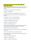 ReXPN FINAL EXAM 2026 ACTUAL QUESTIONS AND SOLUTIONS RATED
