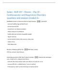 Galen - NUR 257 - Chronic - Chp 22 -  Cardiovascular and Respiratory Disorders  questions and answers Graded 