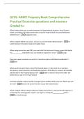 GCSS- ARMY Property Book Comprehensive  Practical Excersise questions and answers  Graded A&plus; 