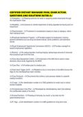 CERTIFIED DIETARY MANAGER FINAL EXAM ACTUAL QUESTIONS AND SOLUTIONS RATED