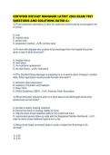 CERTIFIED DIETARY MANAGER LATEST 2026 EXAM TEST QUESTIONS AND SOLUTIONS RATED