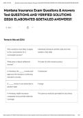 Montana Insurance Exam Questions & Answers Test QUESTIONS AND VERIFIED SOLUTIONS &vert;2026&vert; ELABORATED &DETAILED ANSWERS&excl;&excl;