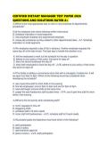 CERTIFIED DIETARY MANAGER TEST PAPER 2026 QUESTIONS AND SOLUTIONS RATED