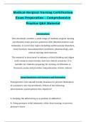 Medical-Surgical Nursing Certification Exam Preparation &ndash; Comprehensive Practice Q&A Material 