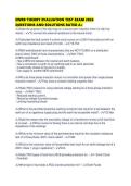 EWRB THEORY EVALUATION TEST EXAM 2026 QUESTIONS AND SOLUTIONS RATED