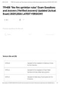 TFM08 "the fire sprinkler rules" Exam Questions and Answers &lpar;Verified Answers&rpar; Updated &lpar;Actual Exam&rpar; 20252026 LATEST VERSION&excl;&excl;