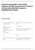 Texas Government 2306 - Exam 3 EXAM Questions with 100&percnt; Correct Answers &vert; Verified &vert;&vert; ACTUAL EXAM 2026 TEST&excl;&excl; Graded A&plus; &vert; 2025&vert;2026 EXAM UPDATE