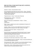 BMS 300 FINAL EXAM QUESTIONS WITH VERIFIED ACCURATE ANSWERS