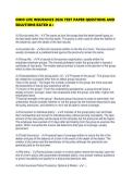 OHIO LIFE INSURANCE 2026 TEST PAPER QUESTIONS AND SOLUTIONS RATED
