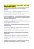 OHIO LIFE INSURANCE 2026 EXAM MANUAL QUESTIONS AND SOLUTIONS RATED 
