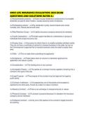 OHIO LIFE INSURANCE EVALUATION 2026 EXAM QUESTIONS AND SOLUTIONS RATED