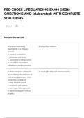 RED CROSS LIFEGUARDING EXAM &lpar;2026&rpar; QUESTIONS AND &lpar;elaborated&rpar; WITH COMPLETE SOLUTIONS
