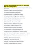 DRII CBCP MAIN EXAMINATION 2026 TEST QUESTIONS AND SOLUTIONS RATED
