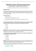 OSHA SST 8-Hour Fall Prevention Exam 2026&sol;2027 &ndash; Verified Questions and Answers NYC Site Safety Training Compliance Material