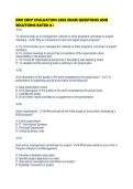 DRII CBCP EVALUATION 2026 EXAM QUESTIONS AND SOLUTIONS RATED