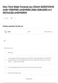 New York State Funeral Law EXAM QUESTIONS AND VERIFIED ANSWERS 2026 &lpar;GRADED A&plus;&rpar; DETAILED ANSWERS&excl;