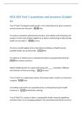 HCA 420 Test 1 questions and answers Graded  A&plus; 