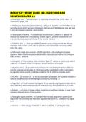 MOSBY'S CT STUDY GUIDE 2026 QUESTIONS AND SOLUTIONS RATED A&plus;