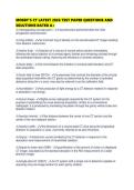 MOSBY'S CT LATEST 2026 TEST PAPER QUESTIONS AND SOLUTIONS RATED A&plus;