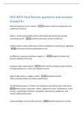 HCA 4475 Final Review questions and answers  Graded A&plus; 