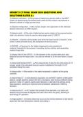 MOSBY'S CT FINAL EXAM 2026 QUESTIONS AND SOLUTIONS RATED A&plus;